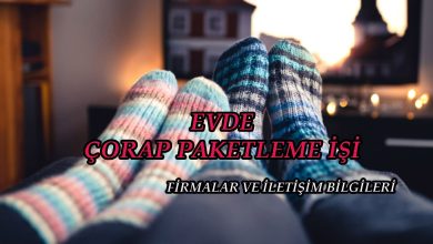 Evde çorap paketleme işi